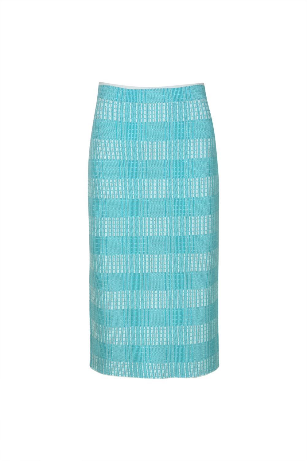 HIGH-RISE RIBBED-KNIT PENCIL SKIRT (R23KB200SB)