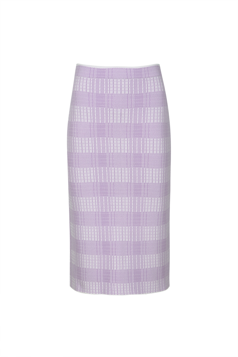 HIGH-RISE RIBBED-KNIT PENCIL SKIRT (R23KB200LP)