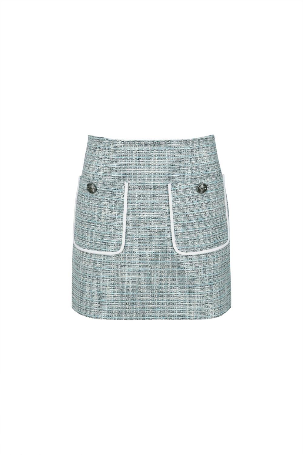PATCH POCKET TWEED MINI SKIRT (R23SK307BL)