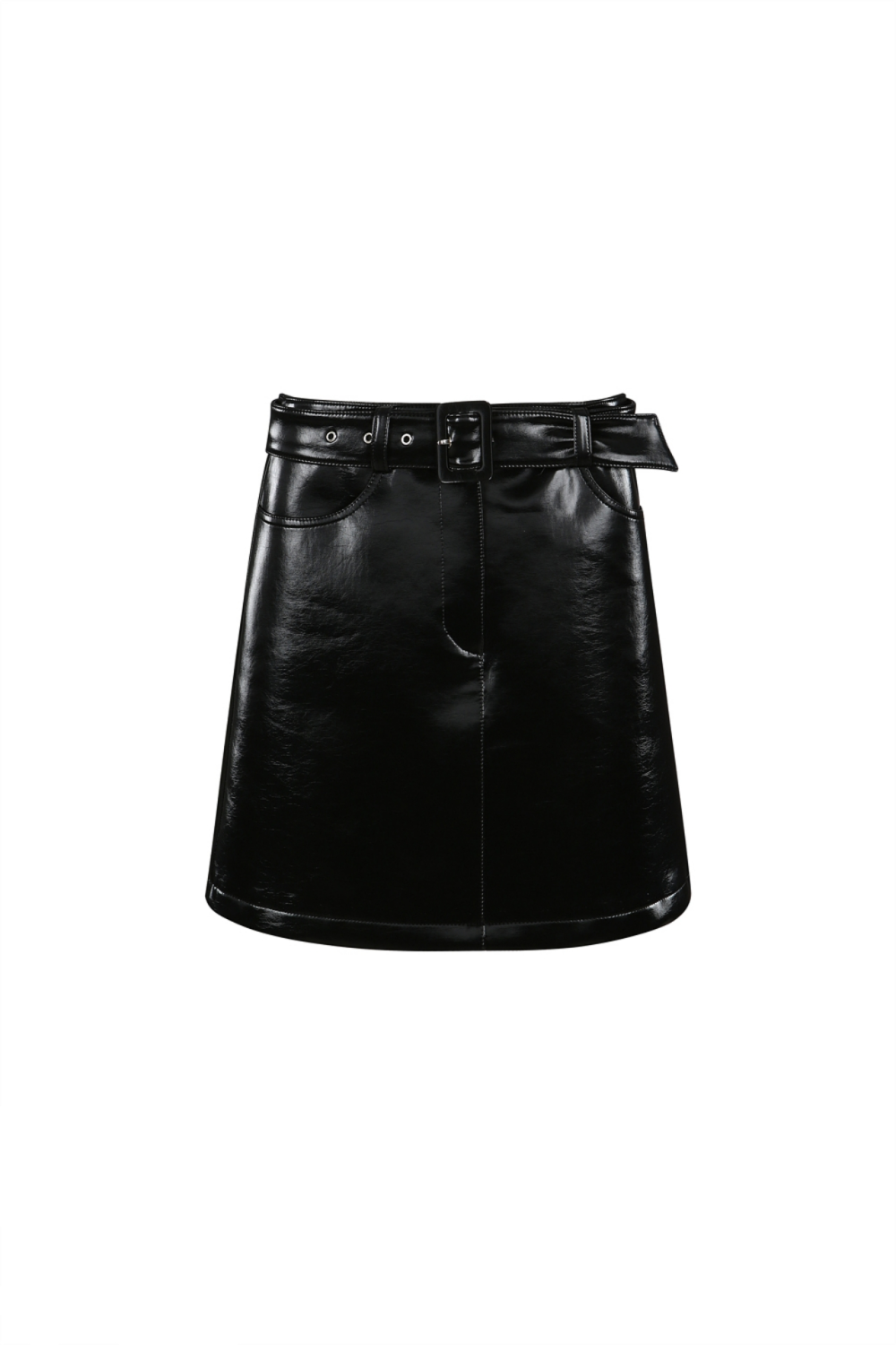 BELTED MINI SKIRT (R23SK303BK)