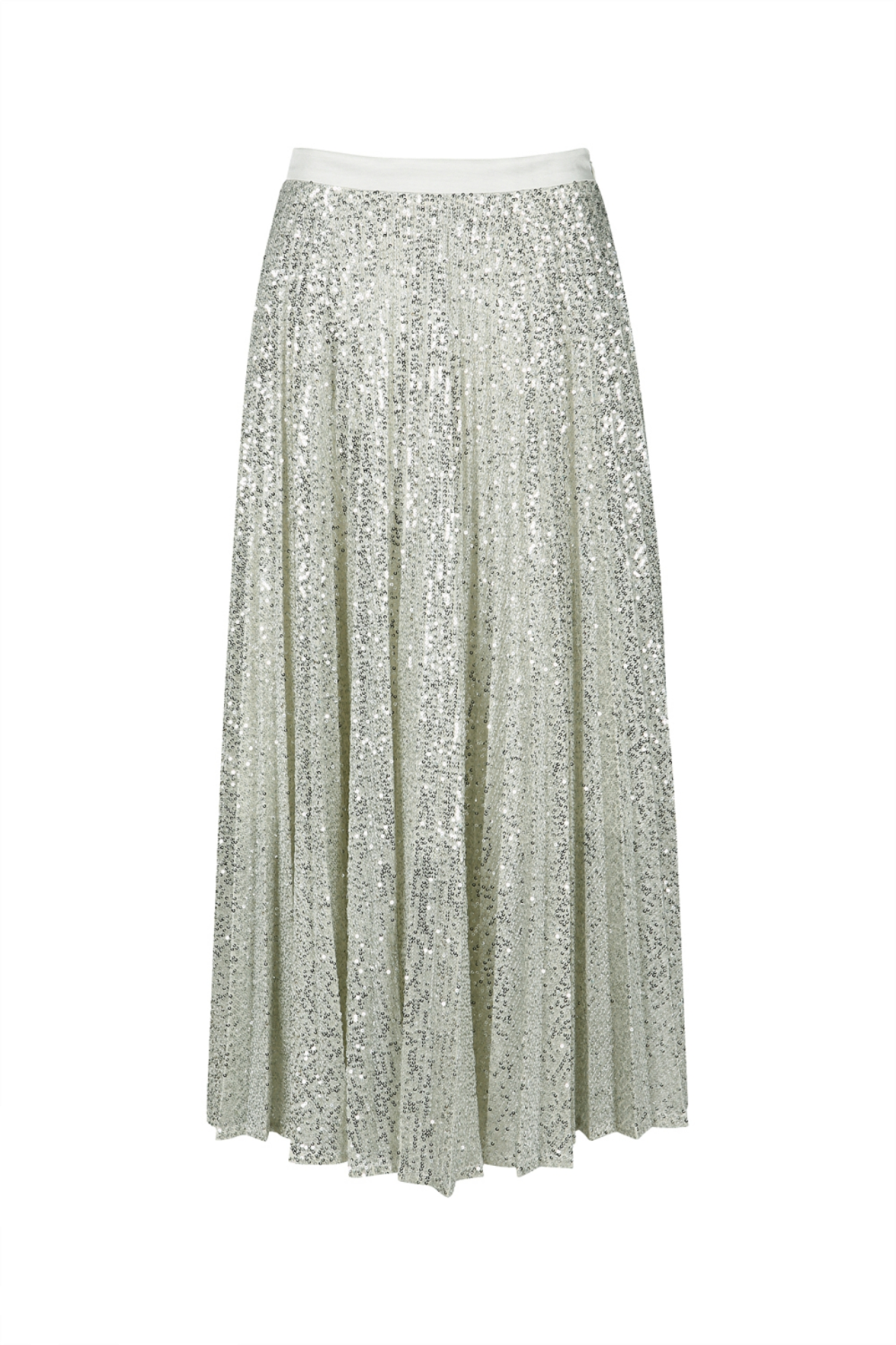 SEQUIN PLEATED SKIRT (R23SK103SV)