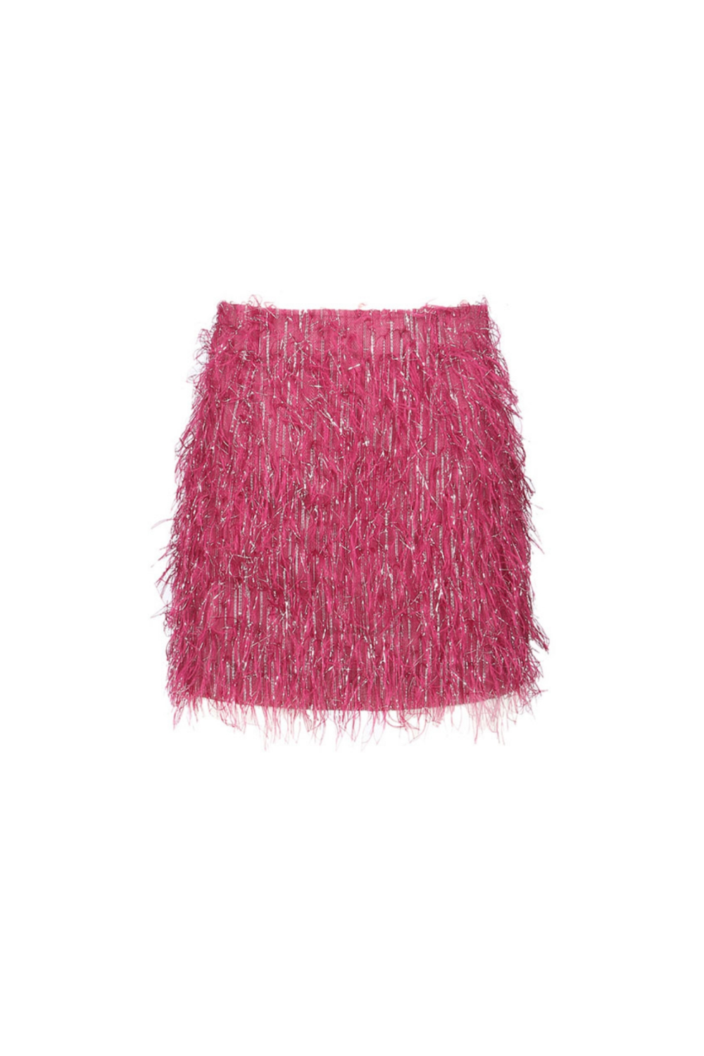 FEATHER-TRIM MINI SKIRT (F23SK505PK)