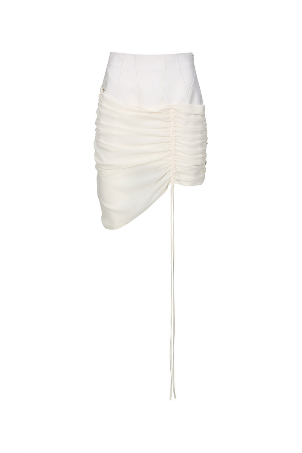 ASYMMETRIC-RUCHED SKIRT (F23SK502IV)