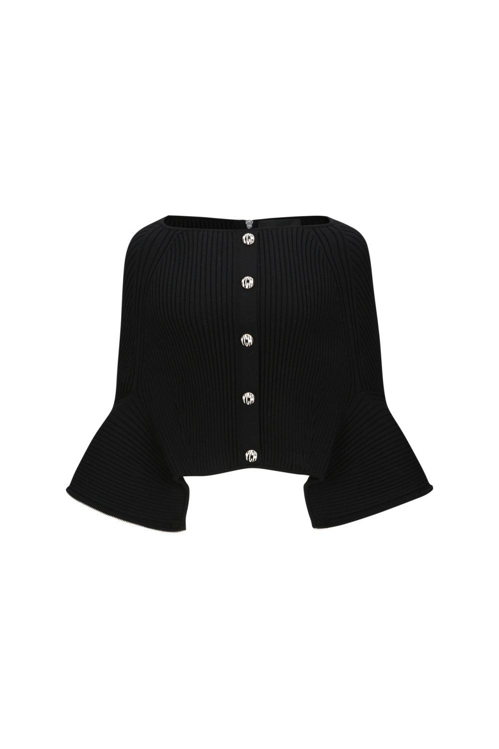 KNITTED SKIRT&PONCHO(W23KT804BK)
