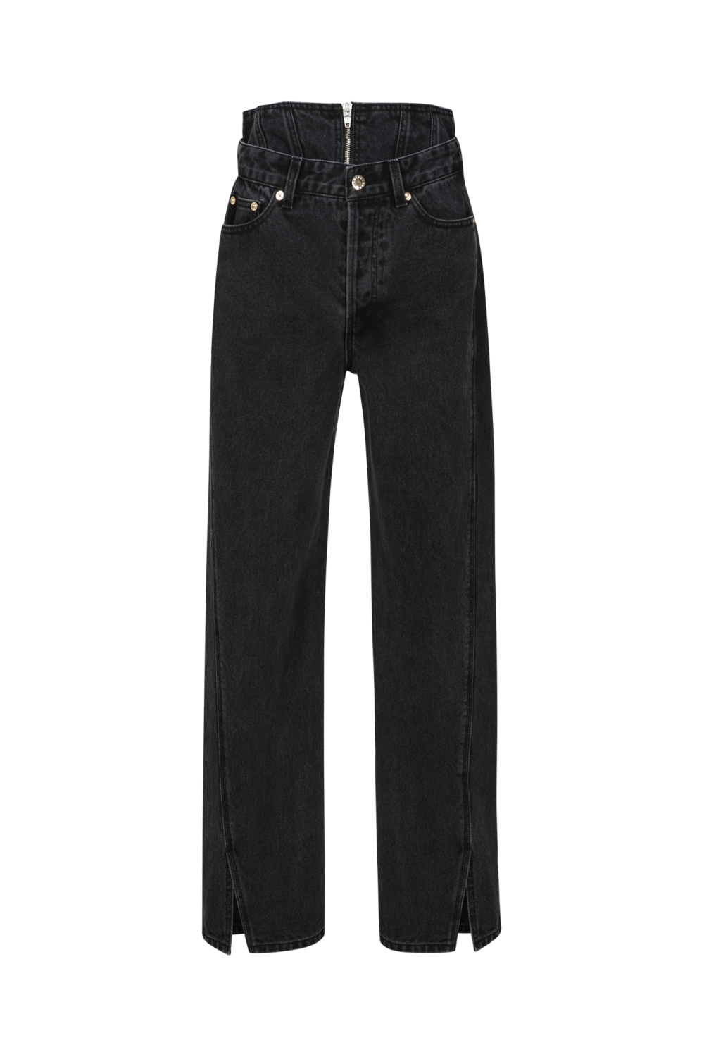 DOUBLE LAYERED JEANS(W23DB709BK)