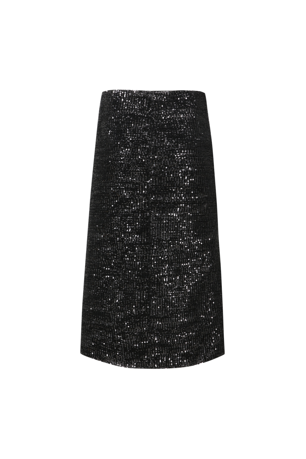 SEQUINNED LONGLINE SKIRT(W23SK511BK)