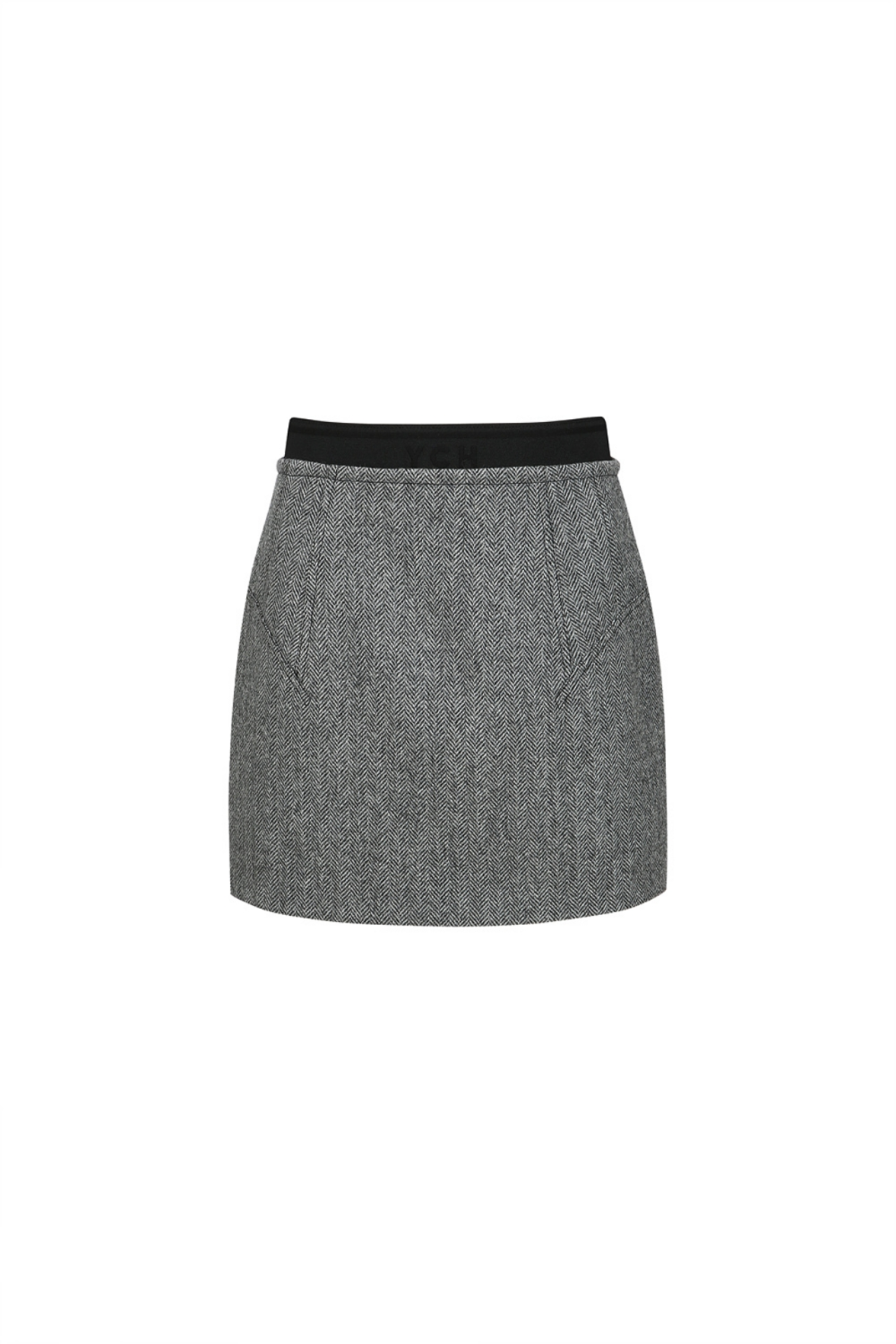 LOGO-WAISTBAND MINI SKIRT(W23SK508GY)