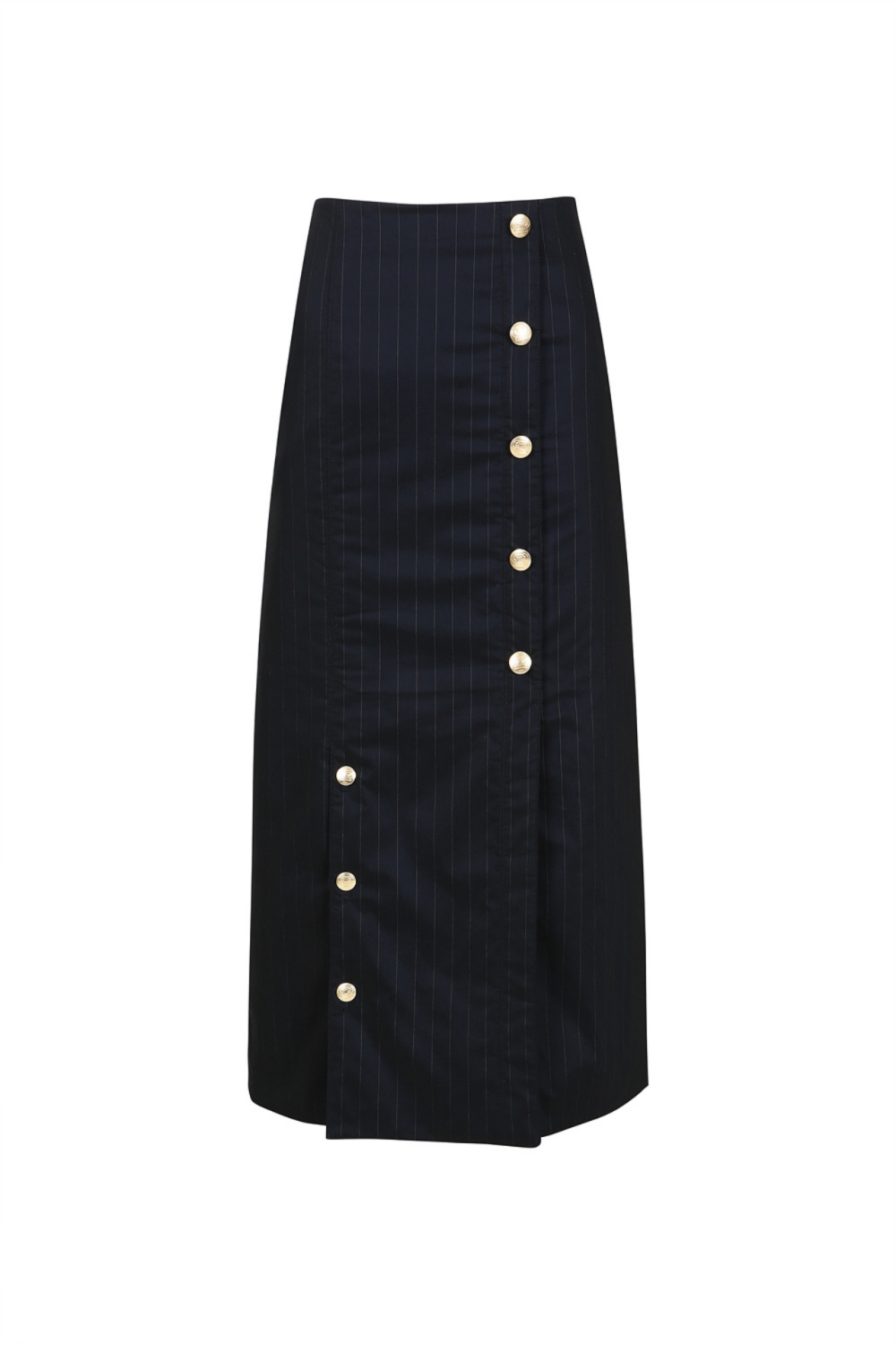 BUTTONED MIDI SKIRT(W23SK504NV)
