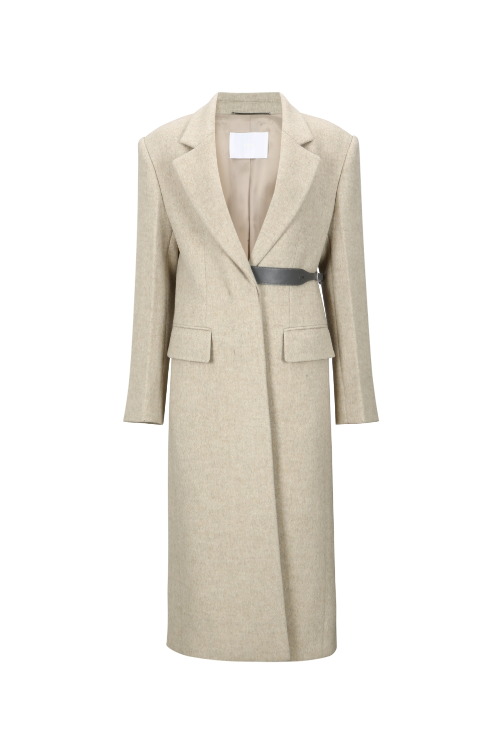 SINGLE-BREASTED BELTED COAT(W23OT018CR)