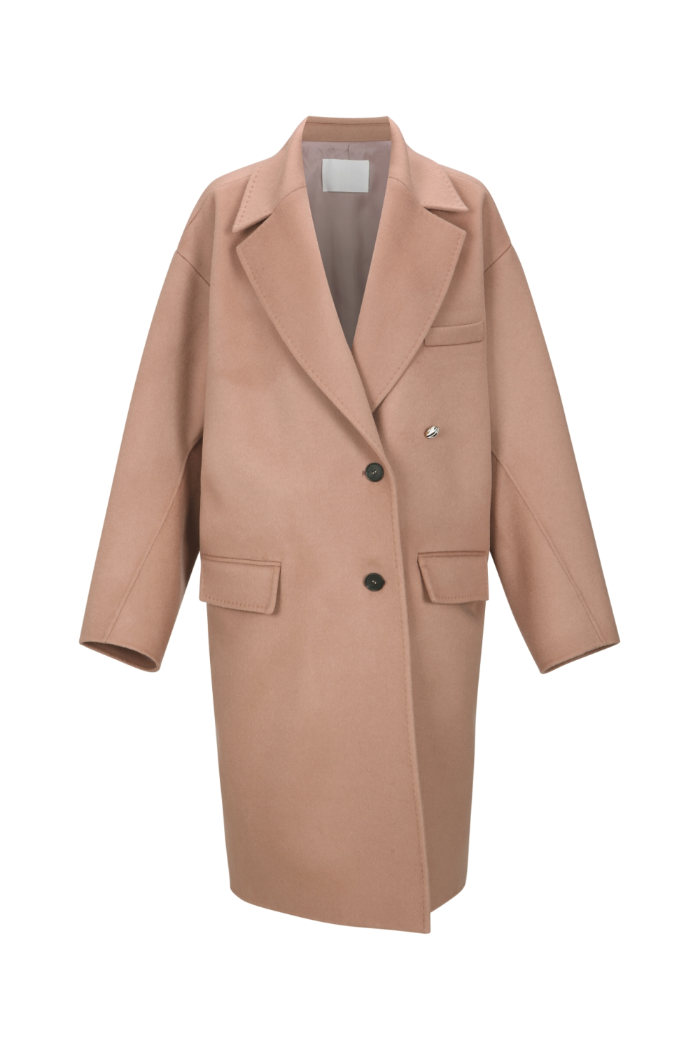 SINGLE-BREASTED WOOL-BLEND COAT(W23OT012PK)