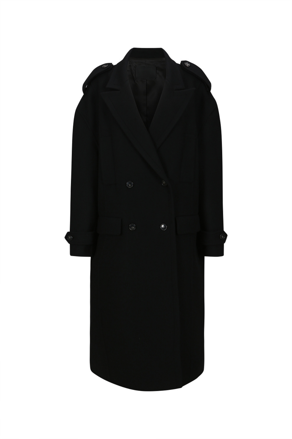 DOUBLE-BREASTED COAT(W23OT005BK)