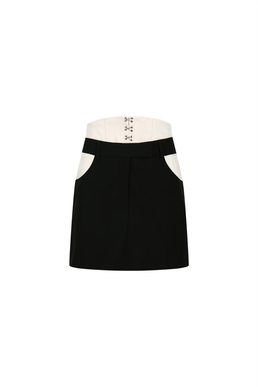 BUSTIER LAYERED SKIRT (S22SK303BK)