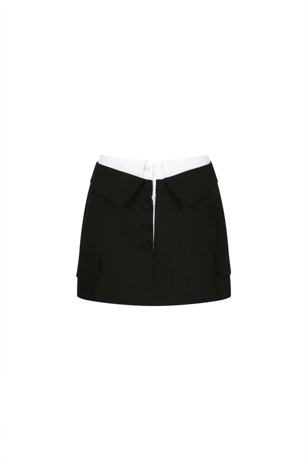 SHIRTS LAYERED SKIRT (S22SK302BK)