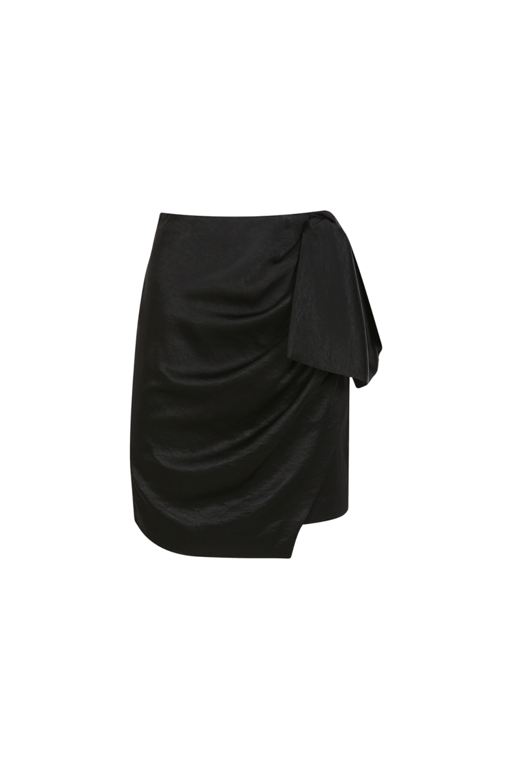 RIBBON DETAILED SKIRT (S22SK301BK)