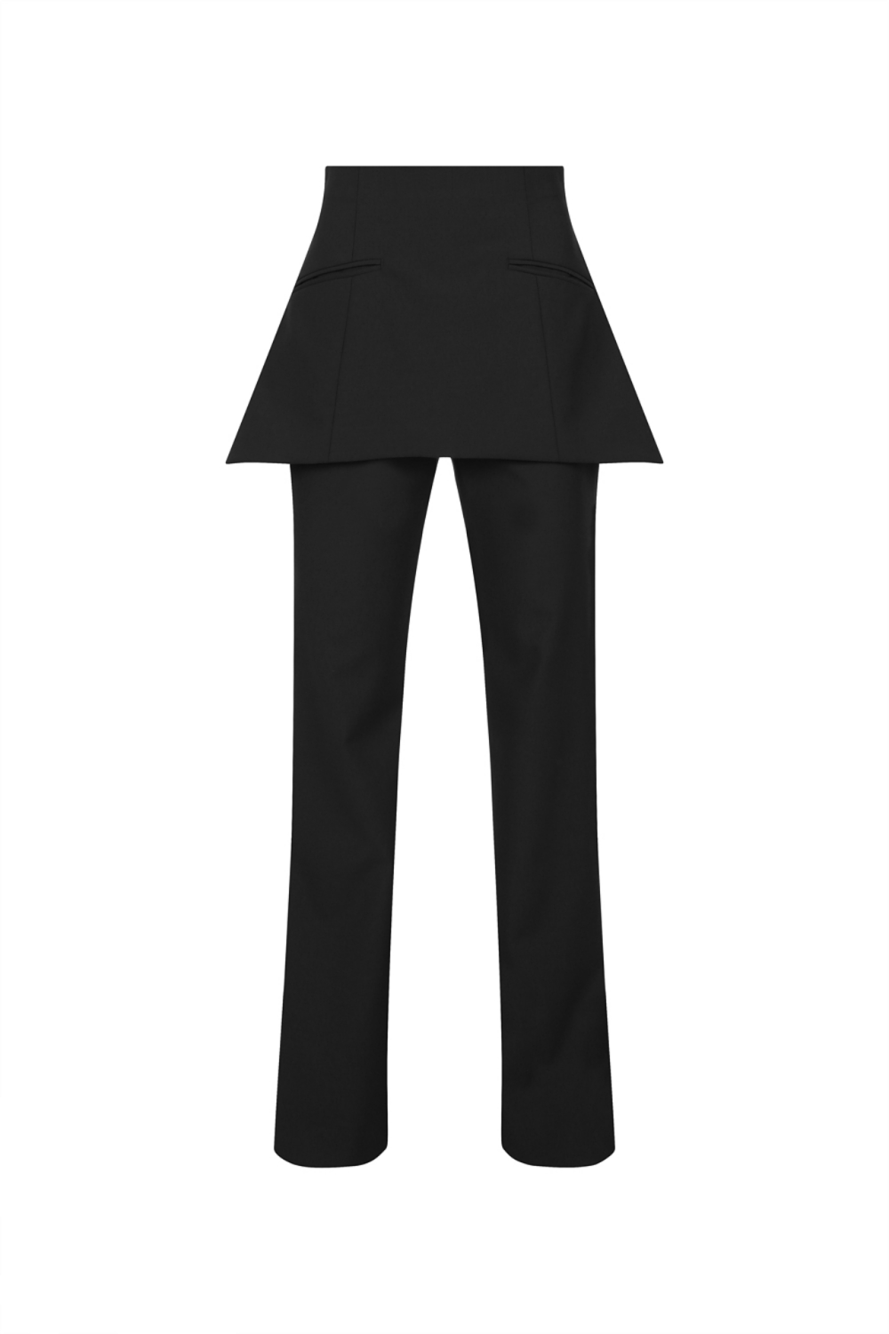 SKIRT LAYERED PANTS (S22PT108BK)