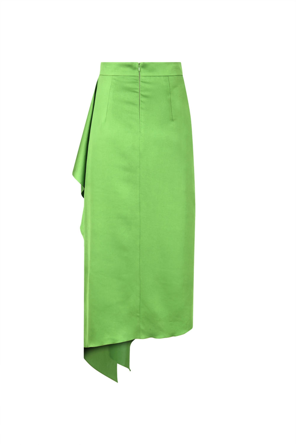 SATIN DRAPPERY LONG SKIRTS (RT22SK001GN)