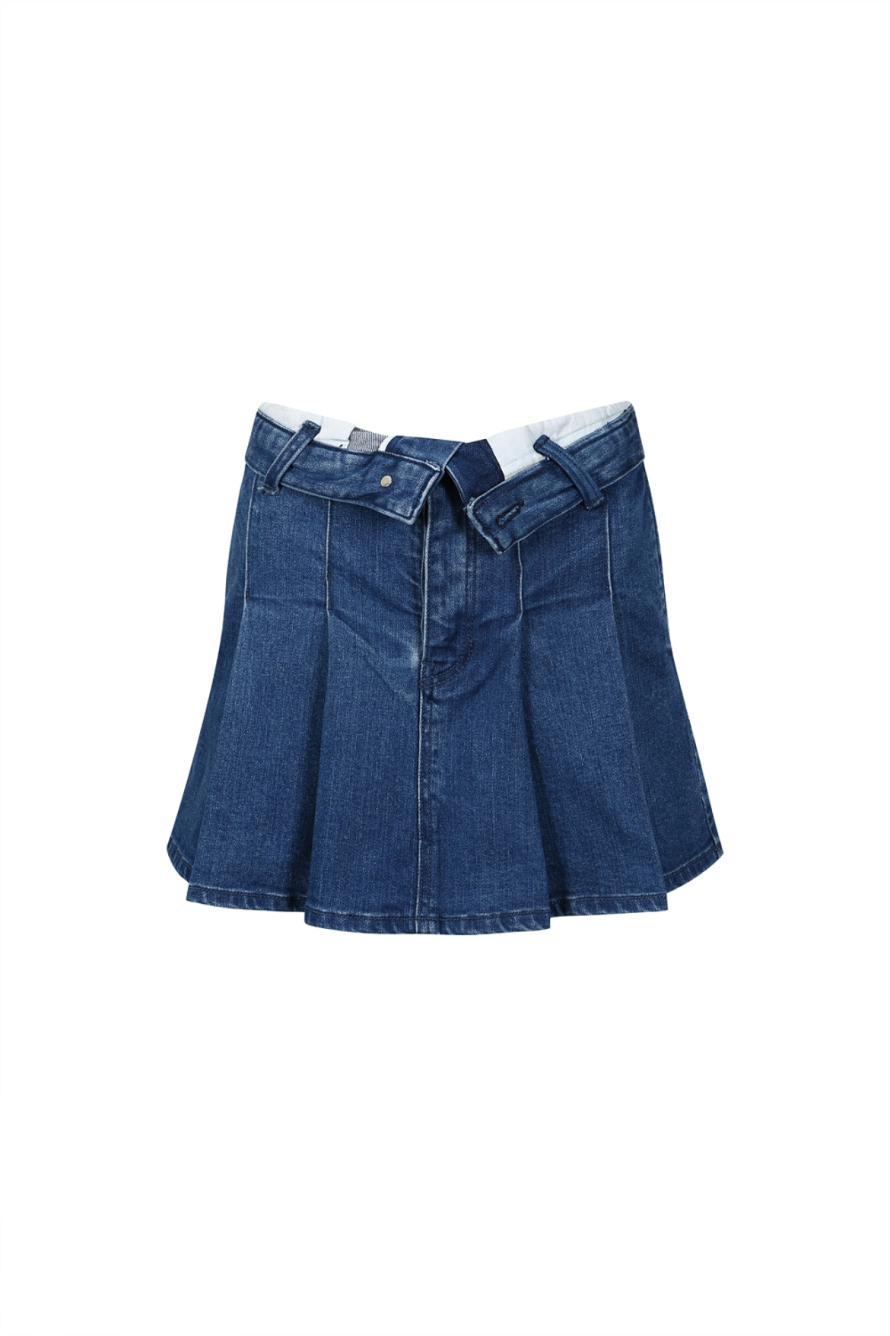 FLIPPED WAISTBAND MINI SKIRT (F22DB300BL)