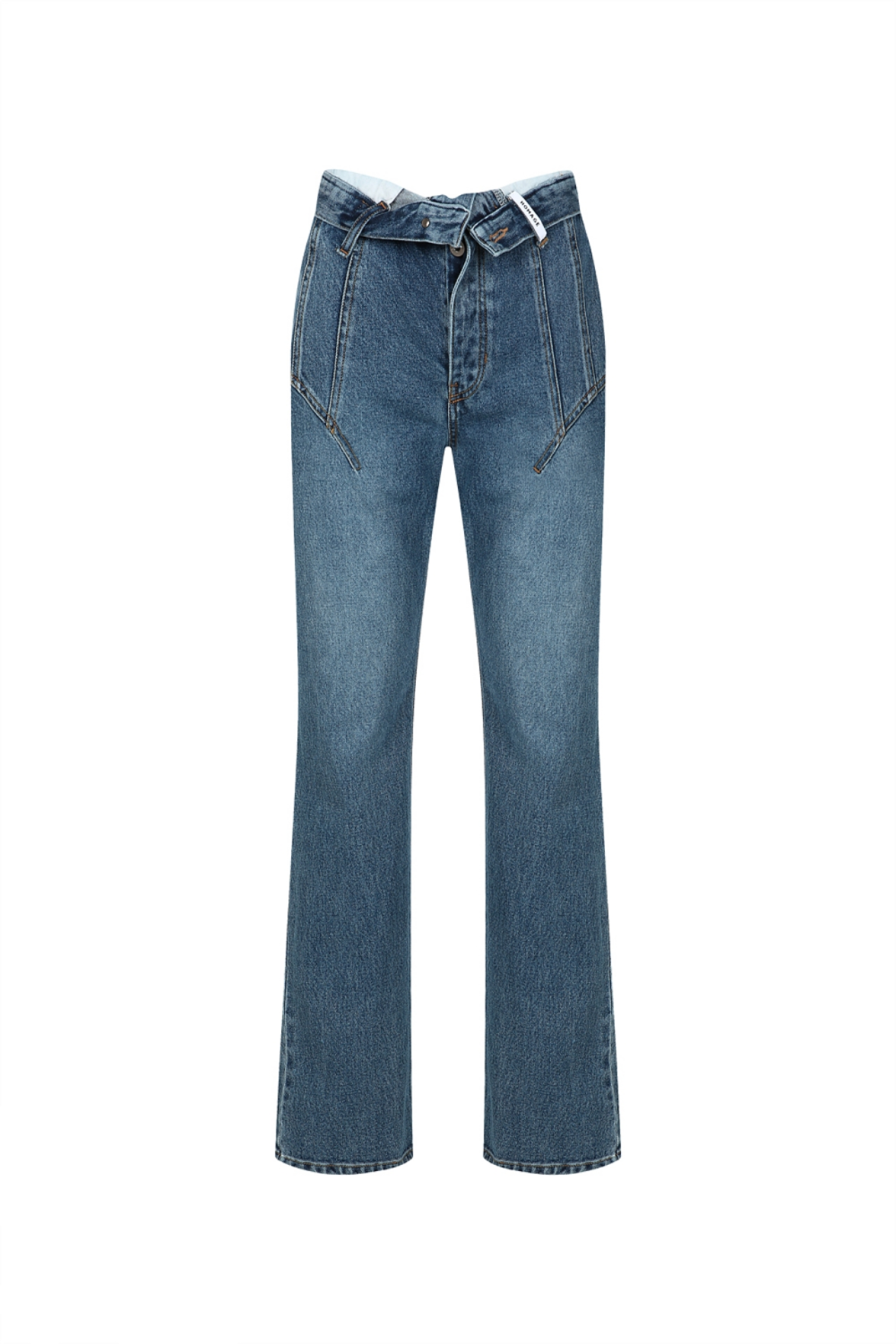 FLIPPED WAISTBAND JEANS (F22DB103BL)