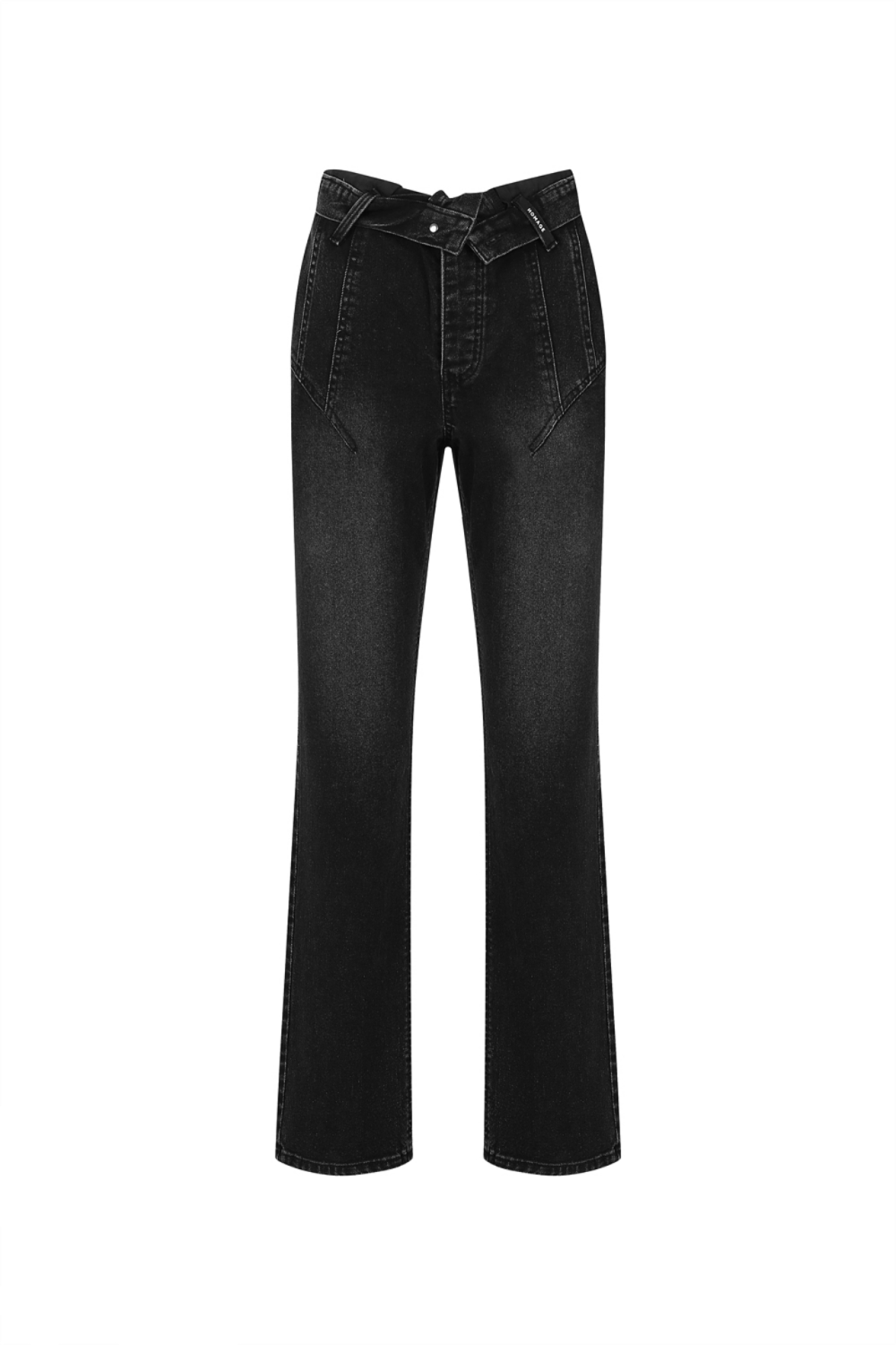 FLIPPED WAISTBAND JEANS (F22DB103BK)