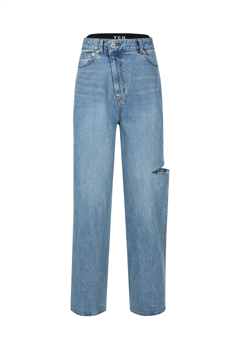 CUT-OUT JEANS (F22DB102BL)