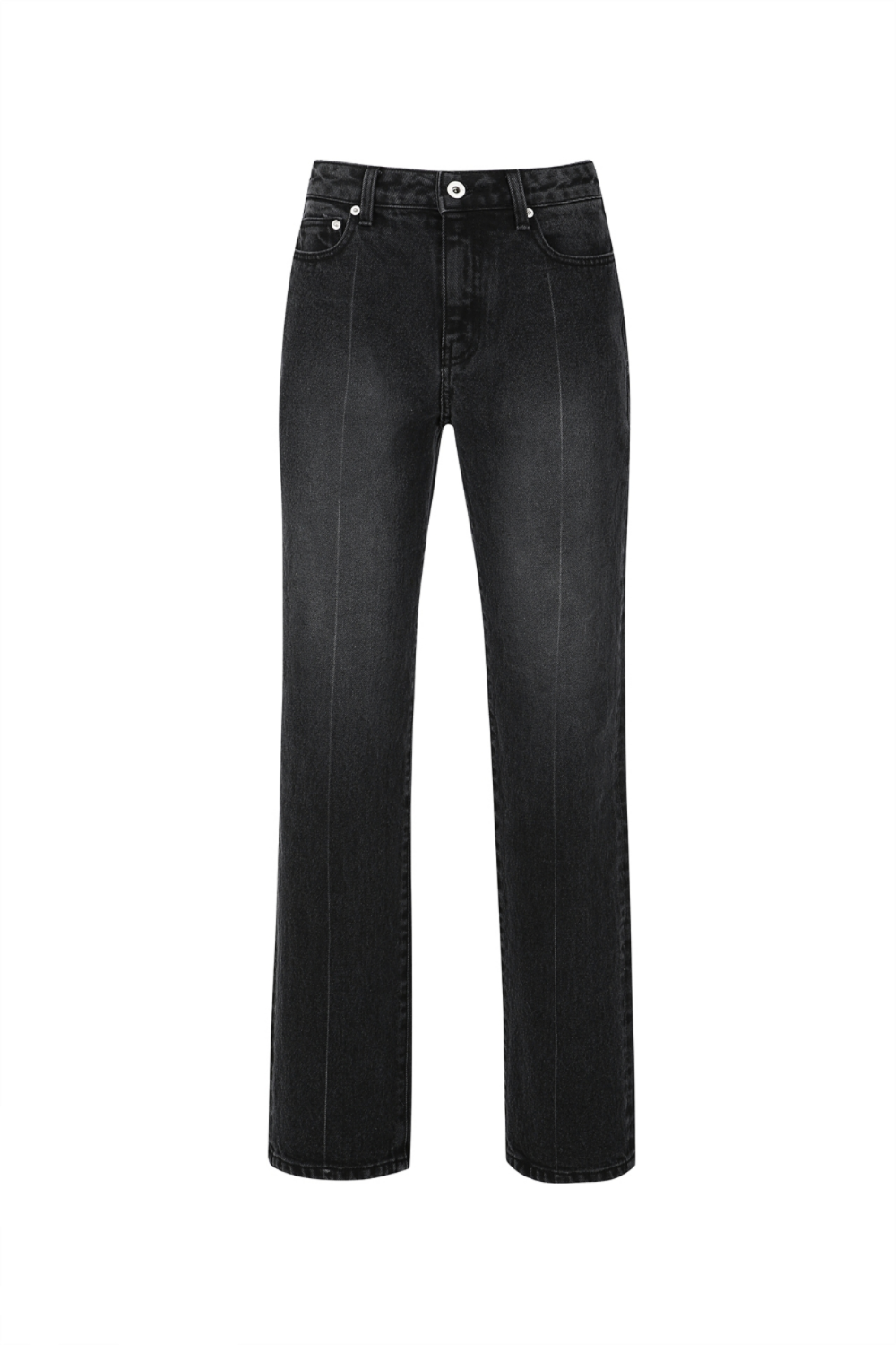 HIGH-RISE STRAIGHT-LEG JEANS (F22DB101BK)