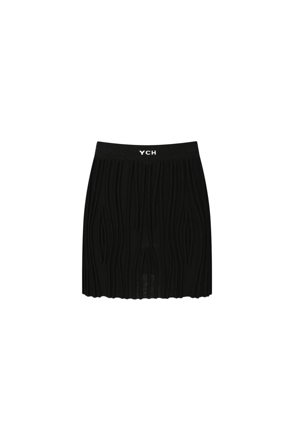 LOGO WAISTBAND WOOL SKIRT (F22KB300BK)