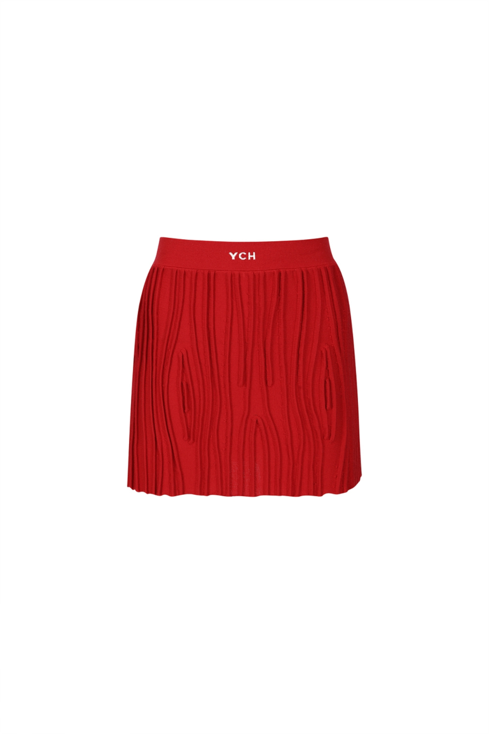 LOGO WAISTBAND WOOL SKIRT (F22KB300RD)