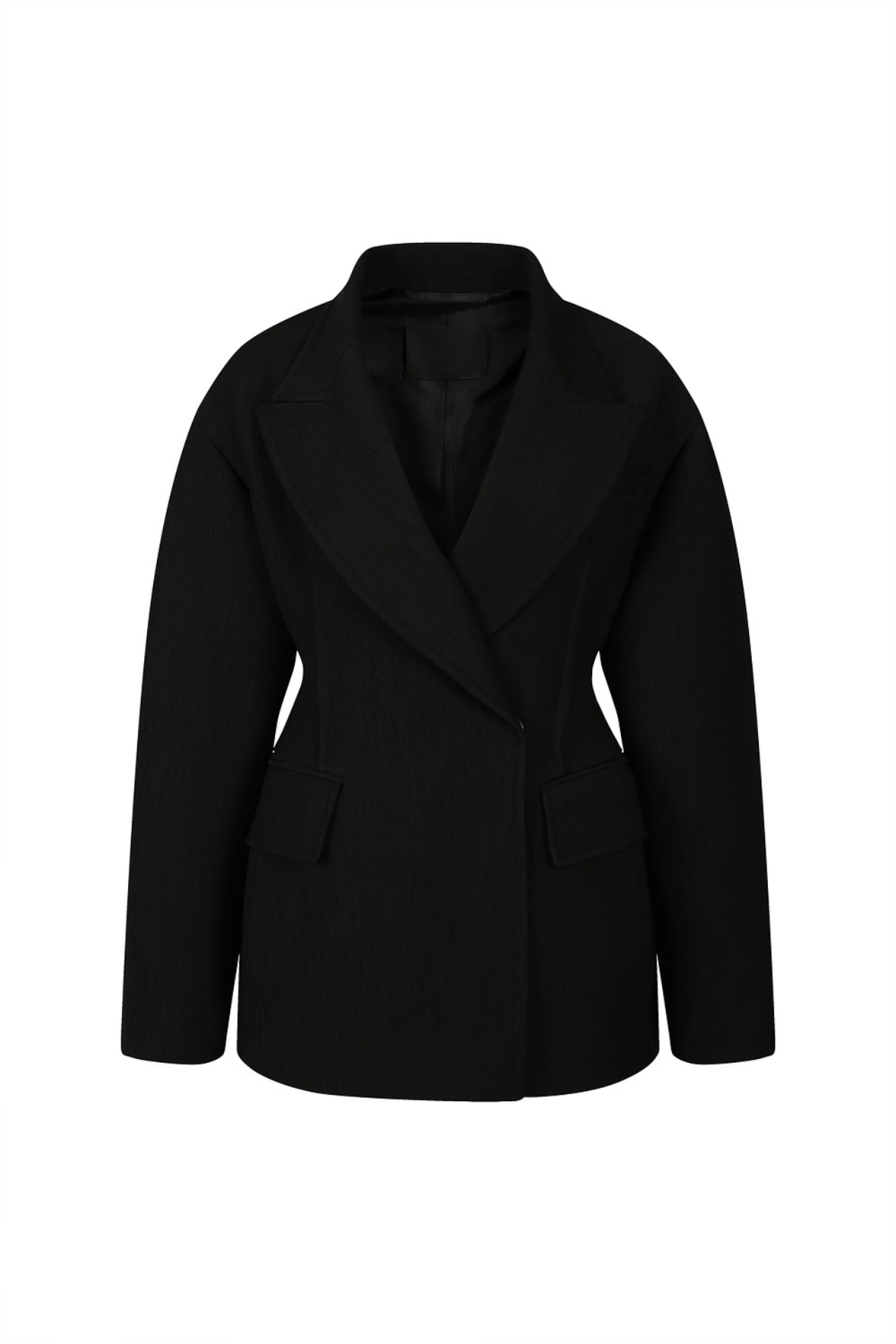 HOURGLASS DOUBLE-BREASTED JACKET (F22SU211BK)
