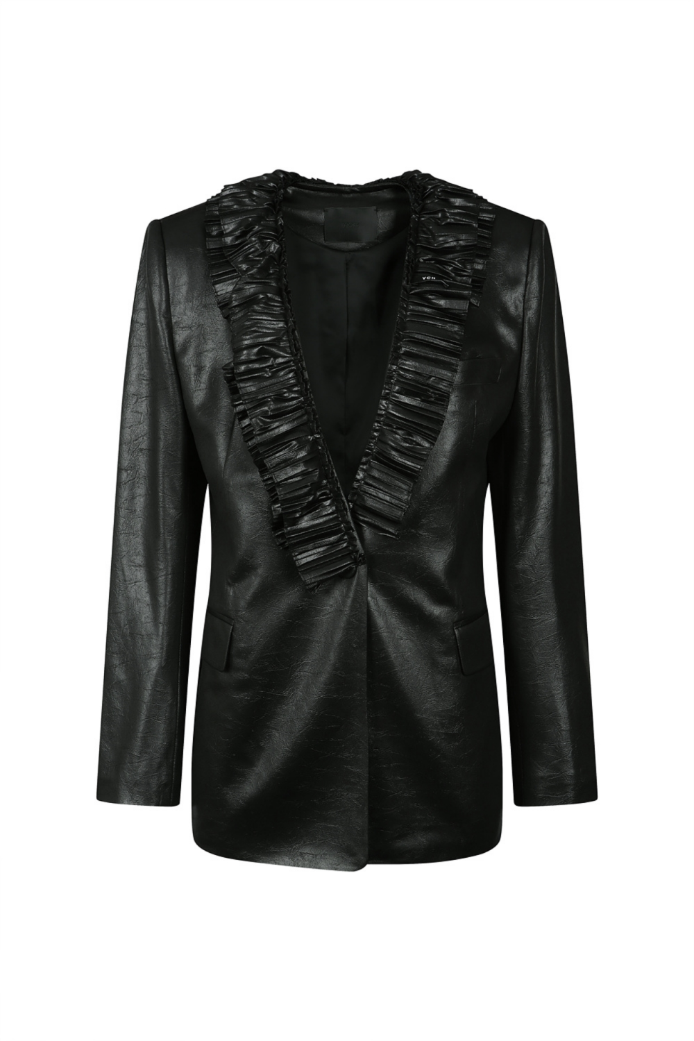 PLEATED LAPEL JACKET (F22SU209BK)
