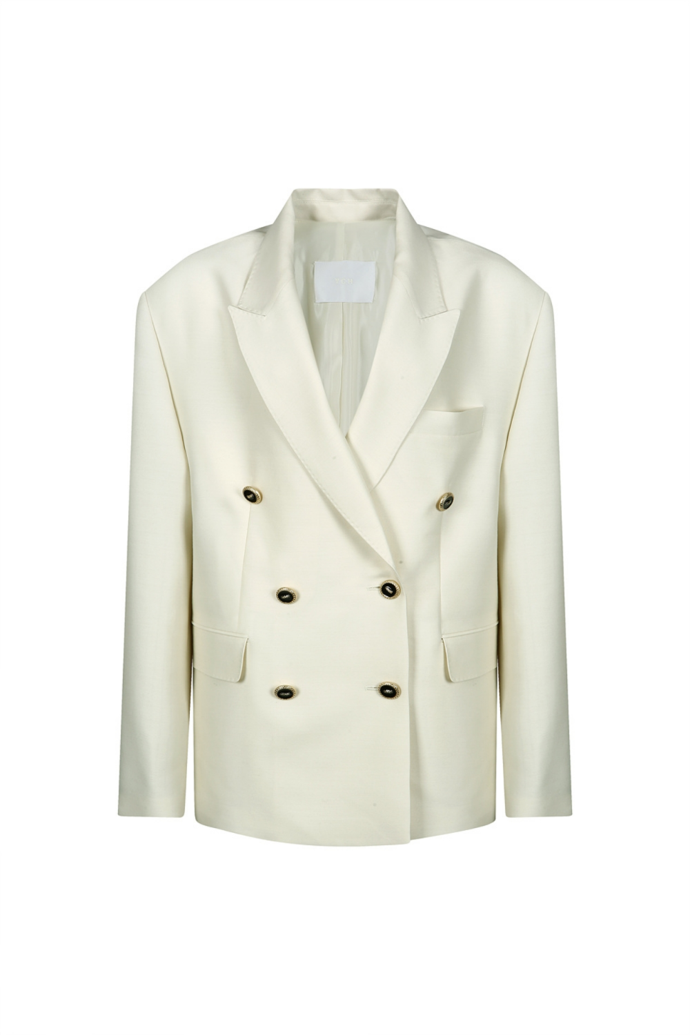 DOUBLE-BREASTED WOOL-BLEND JACKET (F22SU208CR)
