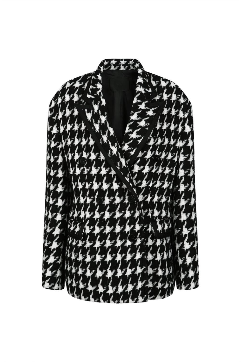 HOUNDSTOOTH-CHECK WOOOL-BLEND JACKET (F22SU207BW)