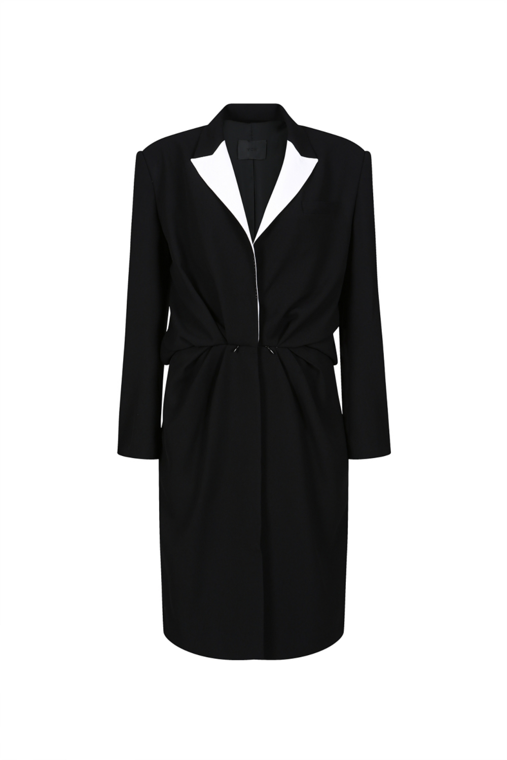 RUCHED WAIST COAT (F22SU100BK)