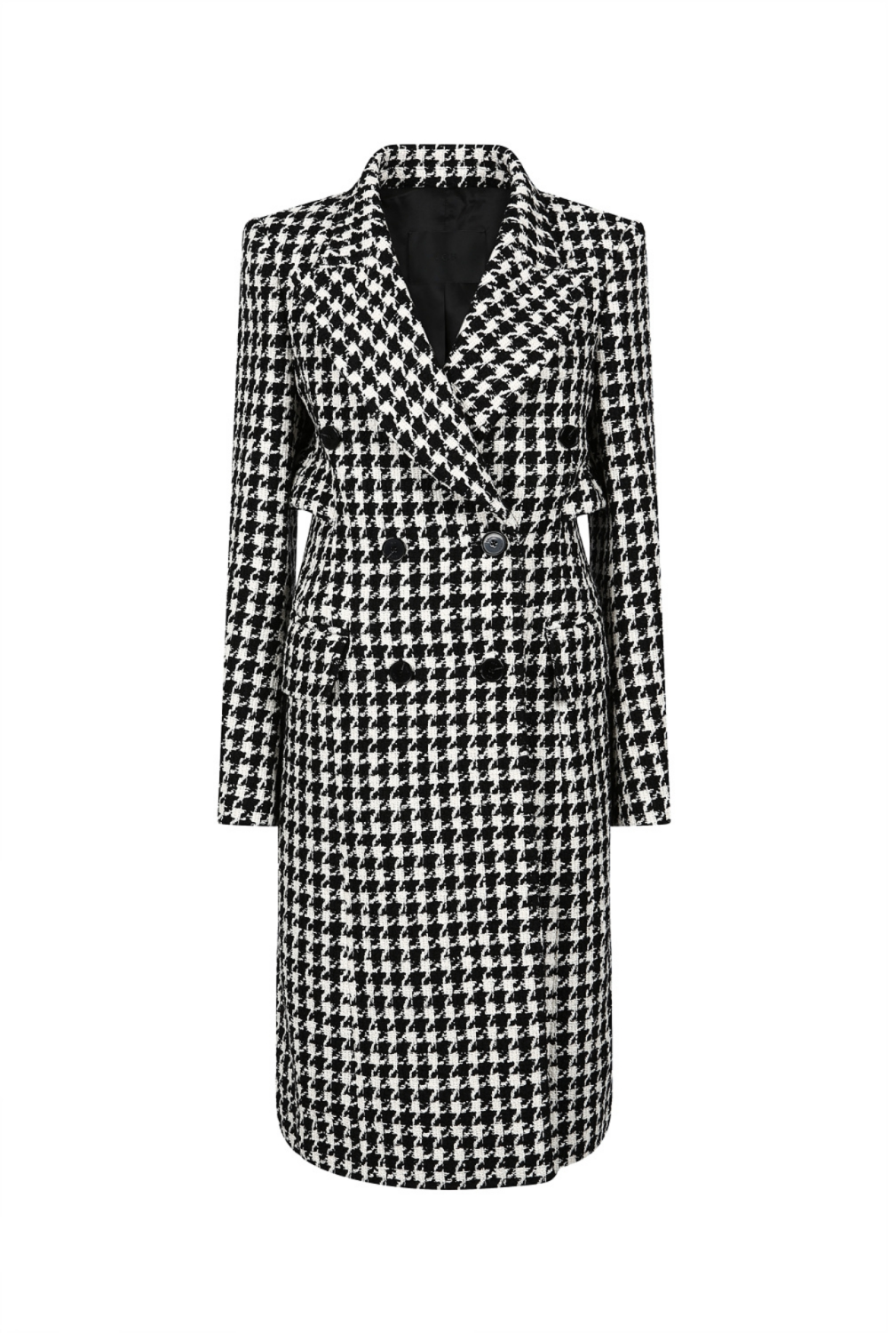 WOOL-BLEND CUT OUT COAT (F22OT103BW)