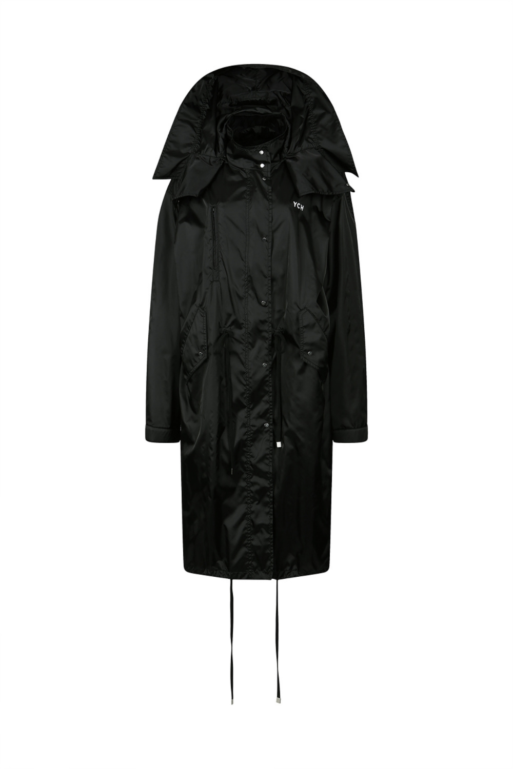 NYLON HOODED RAINCOAT (F22OT100BK)