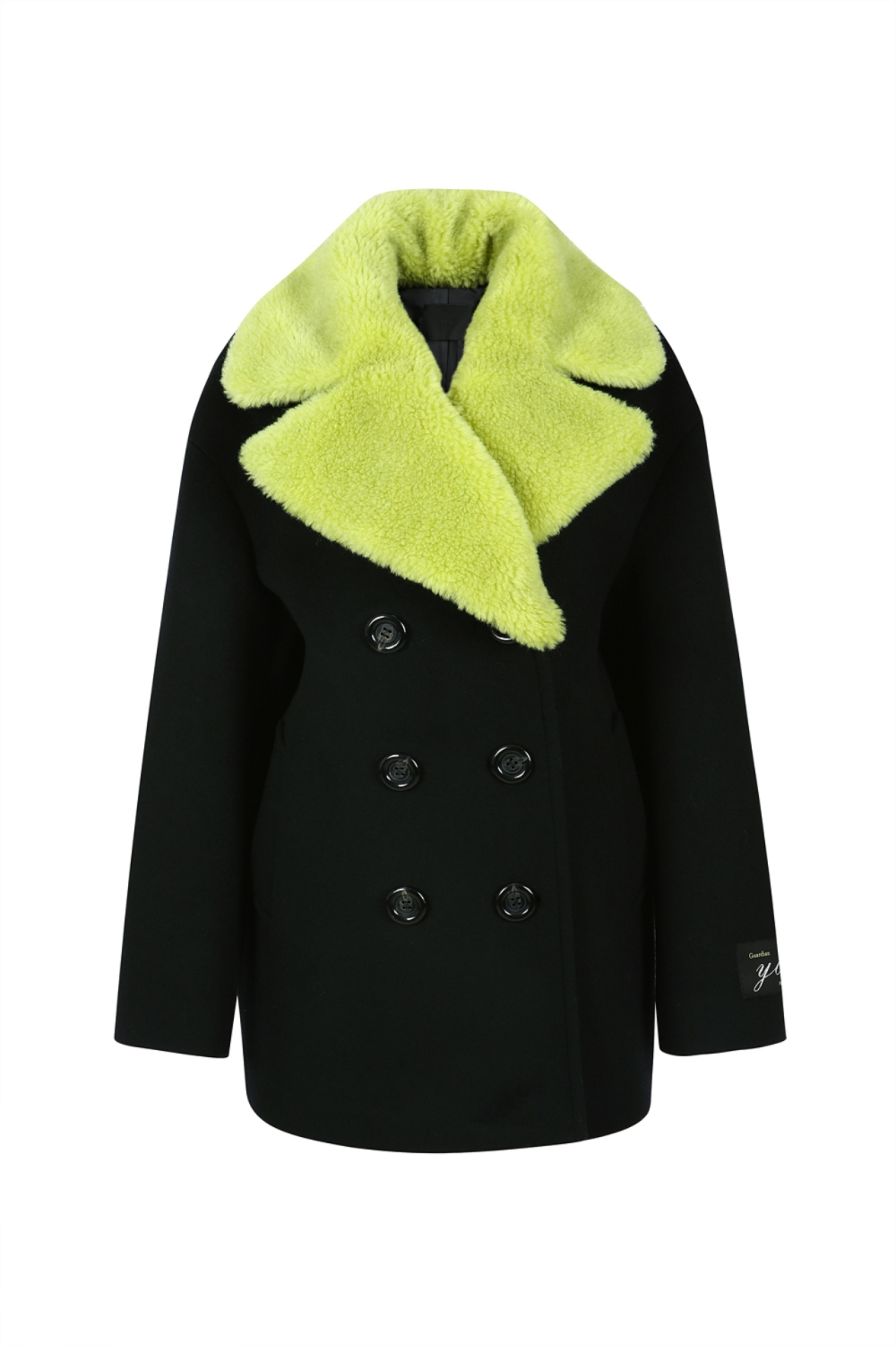 DETACHABLE COLLAR COAT (W22OT102BK/GN)