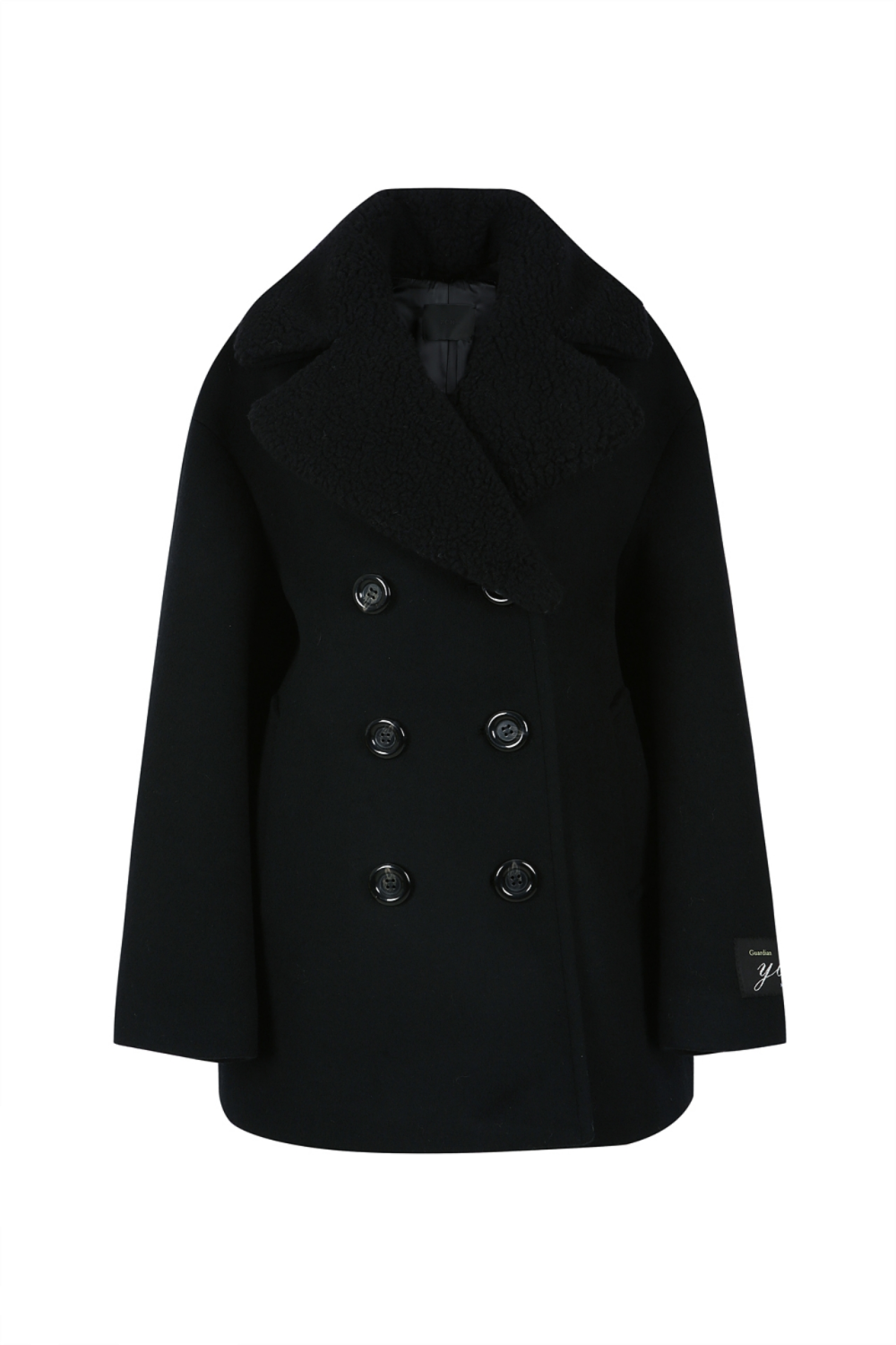 DETACHABLE COLLAR COAT (W22OT102BK/BK)