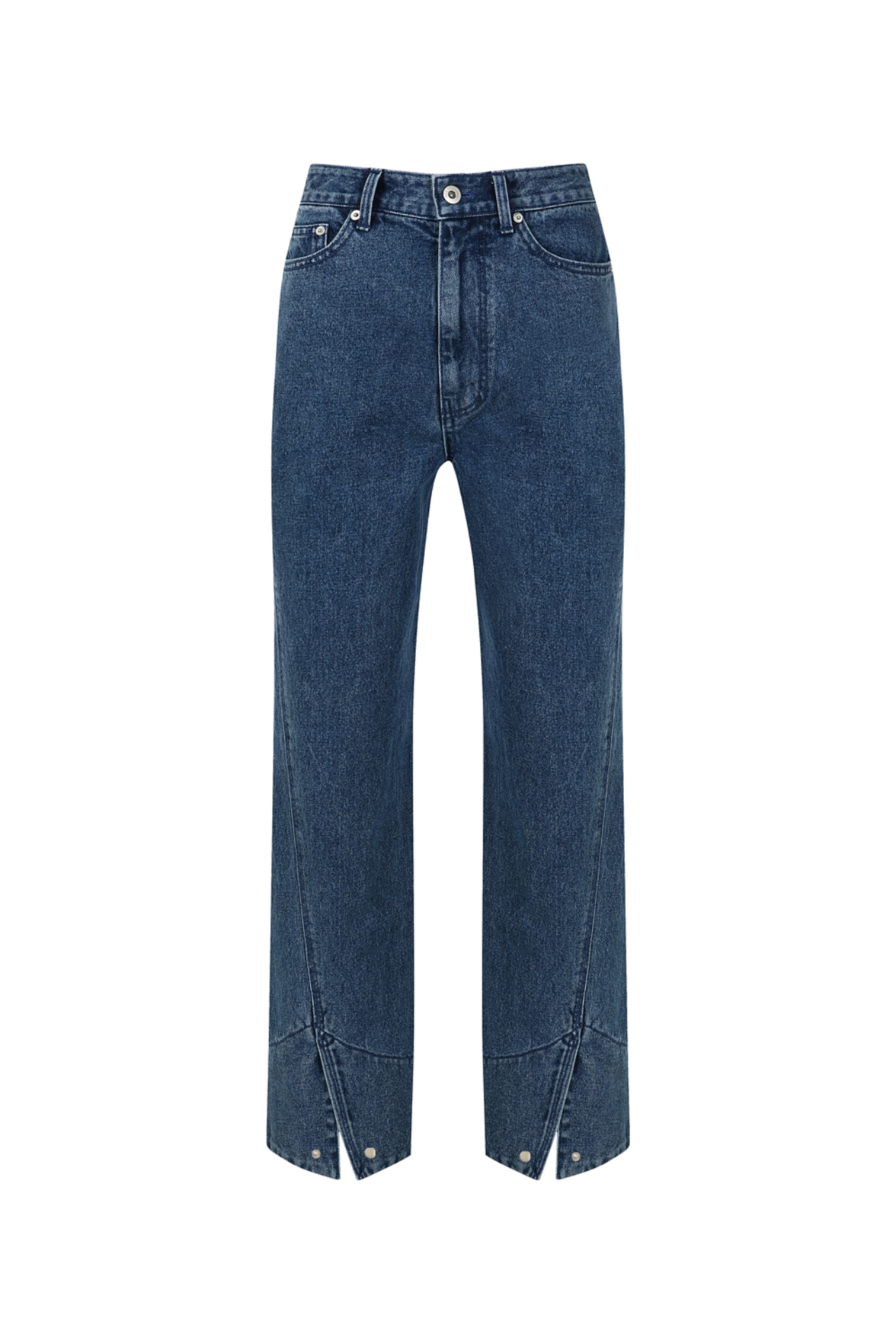 CUT-OUT STRAIGHT-LEG JEANS (W22DB102BL)