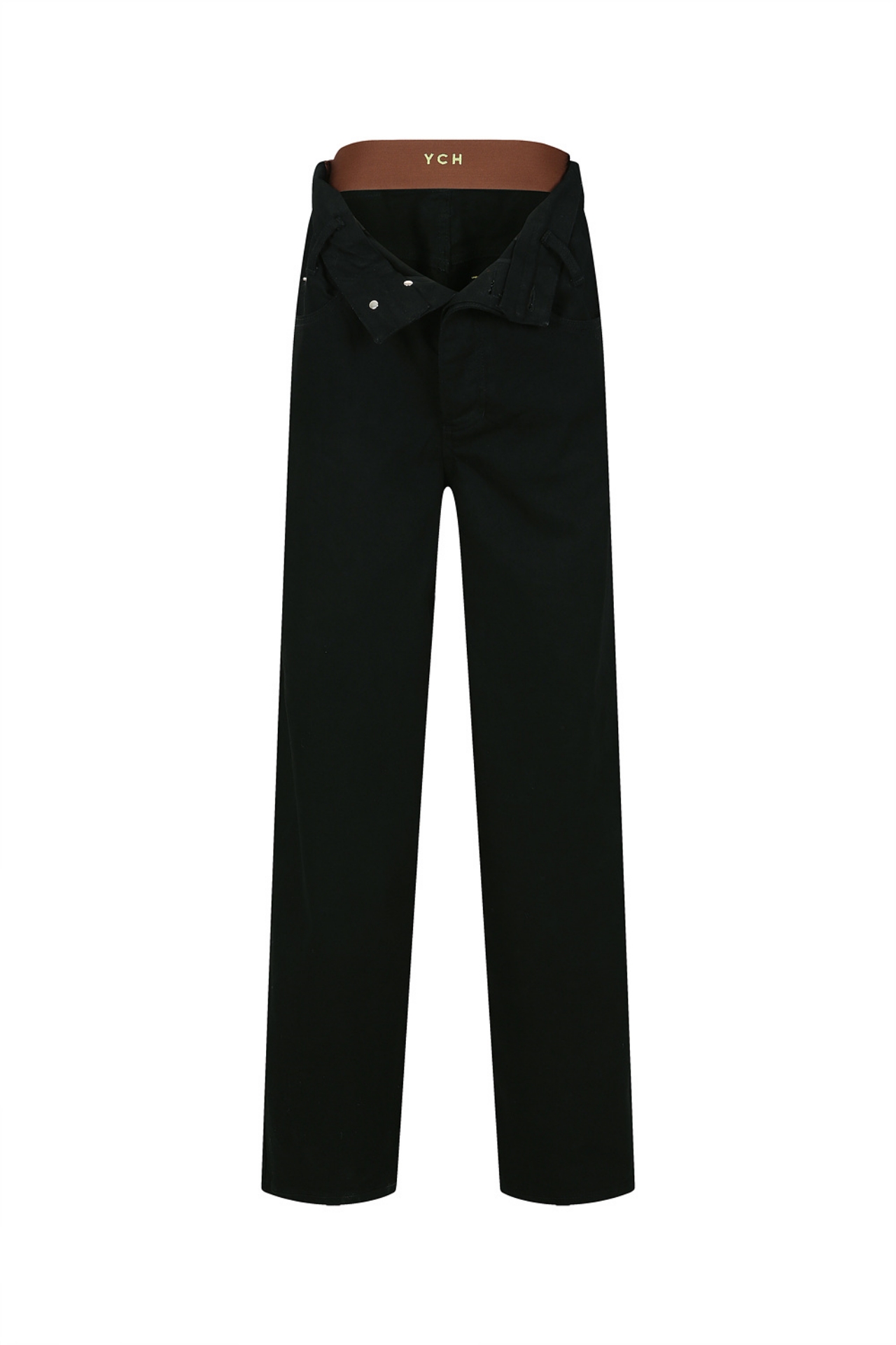 FLIPPED WAISTBAND JEANS (W22DB101BK)