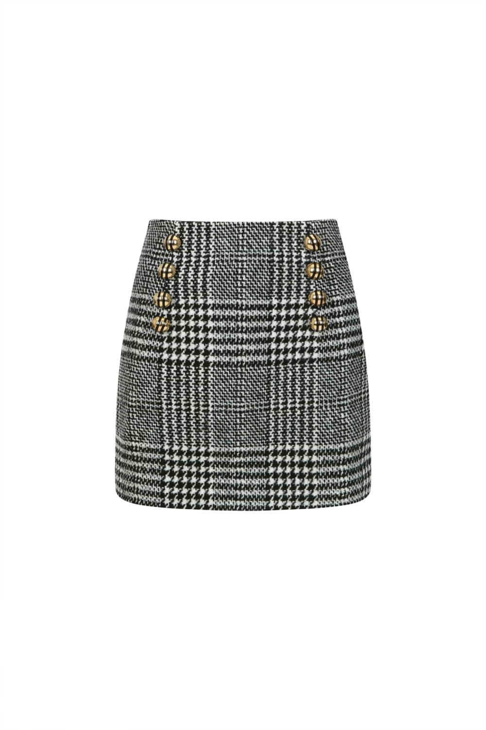 BUTTONED MINI SKIRT (W22SK306BW)