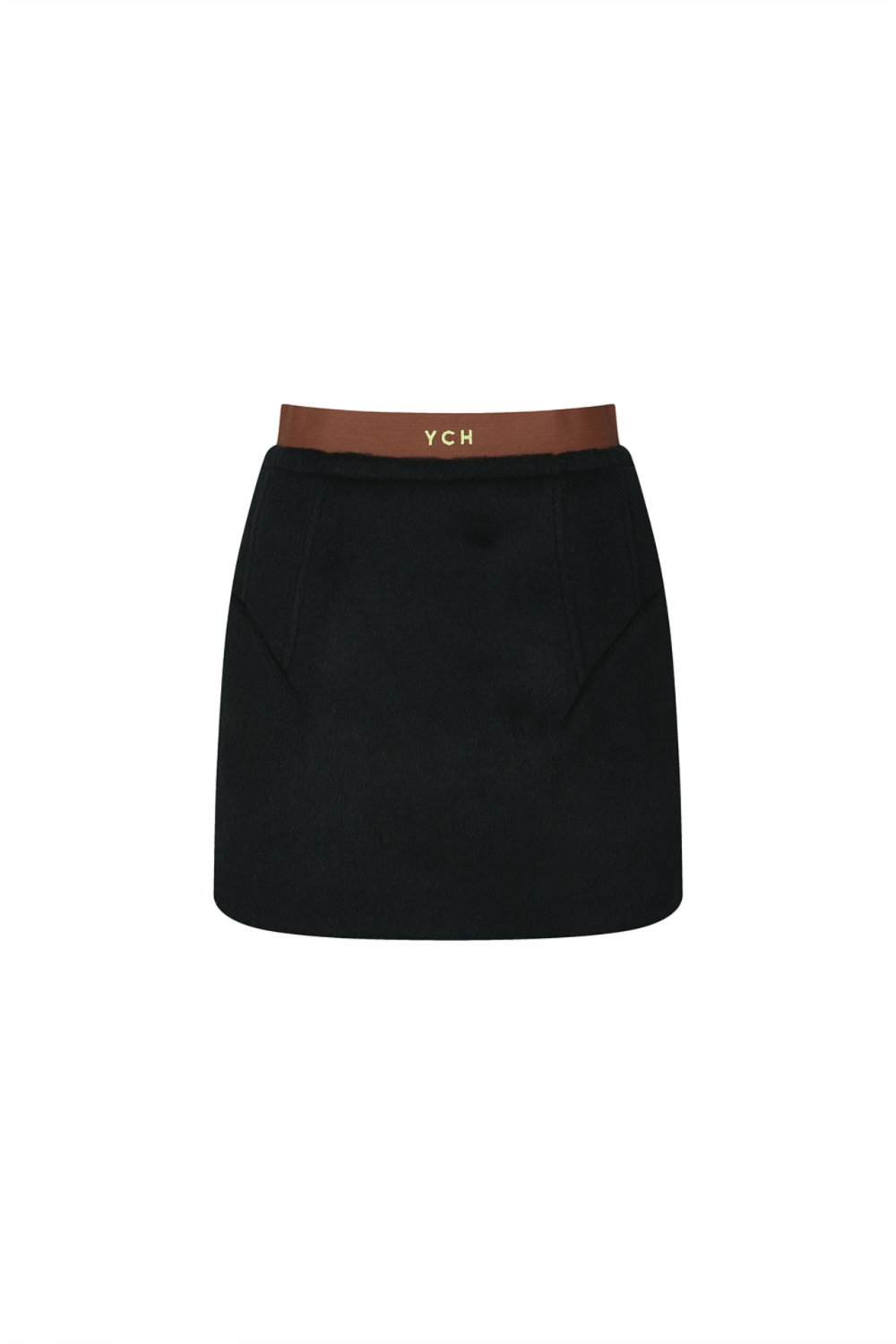 LOGO WAISTBAND WOOL SKIRT (W22SK305BK)