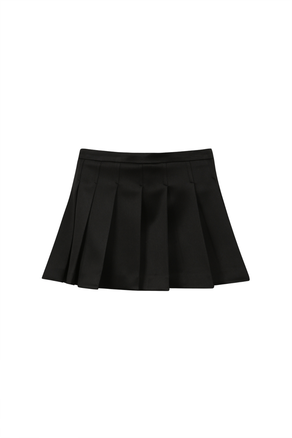PLEATED MINI SKIRT (W22SK302BK)