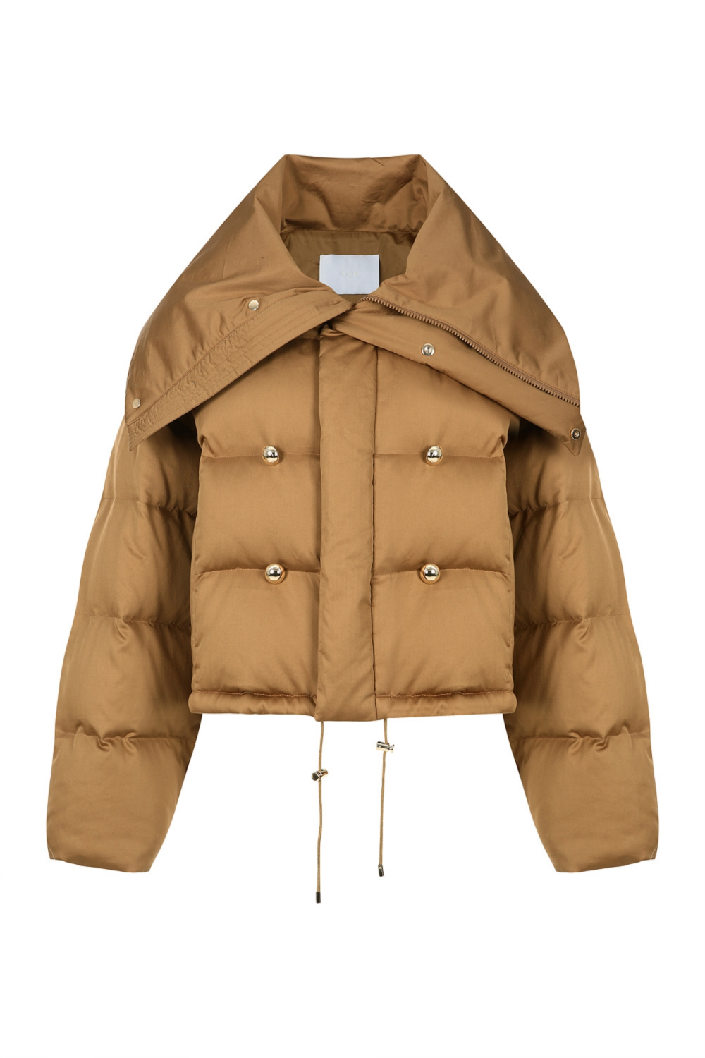 QUILTED DOWN SAILOR-COLLAR JACKET (W22OT203BR)