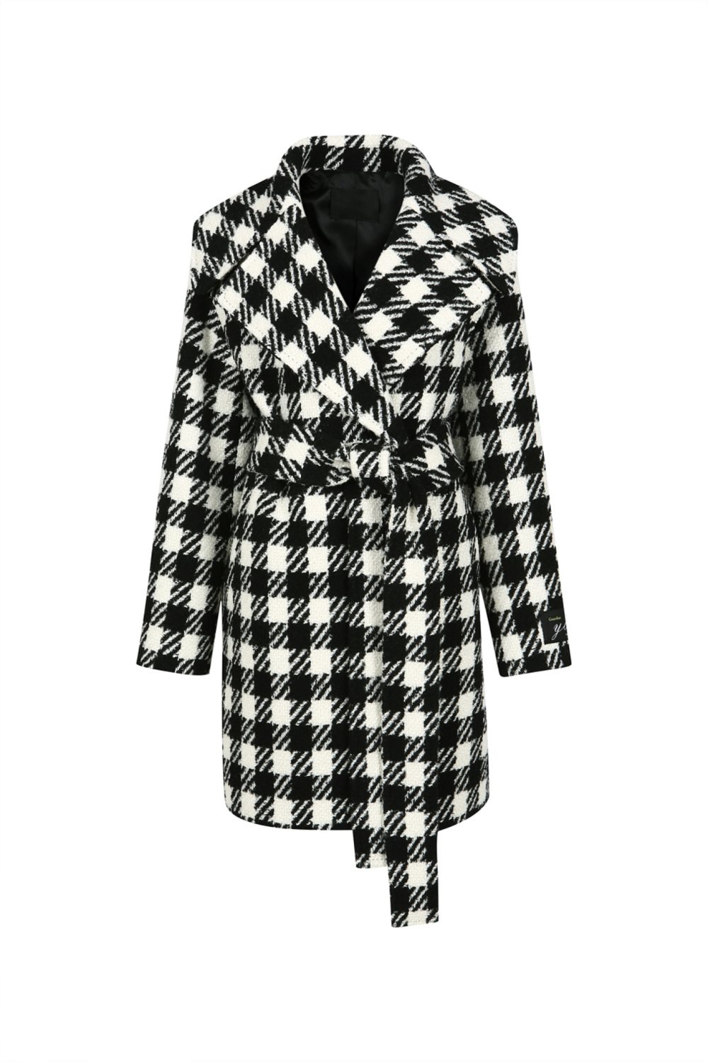 BELTED WOOL-BLEND WRAP COAT (W22OT113BW)