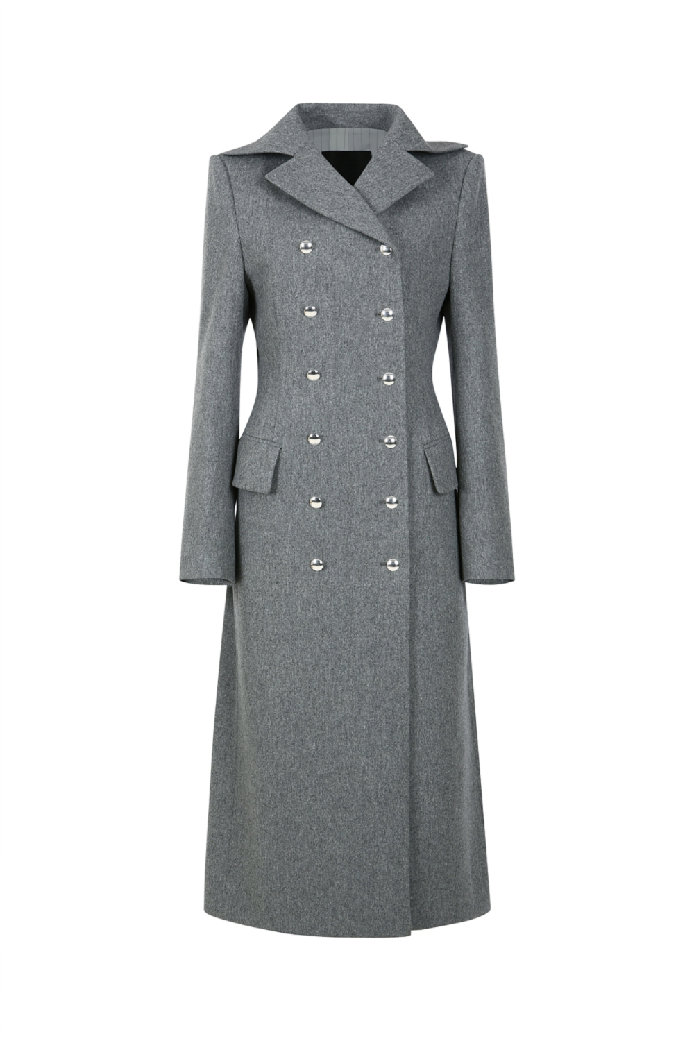 DOUBLE-BREASTED WOOL-BLEND COAT (W22OT111MG)
