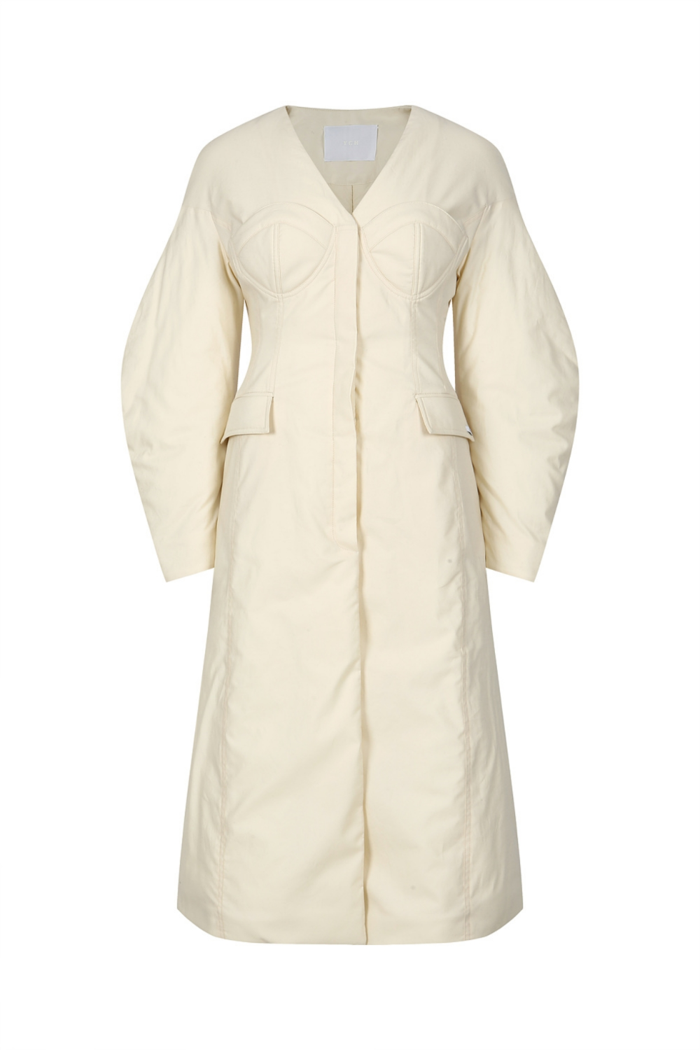 QUILTED LAYERED COAT (W22OT109CR)