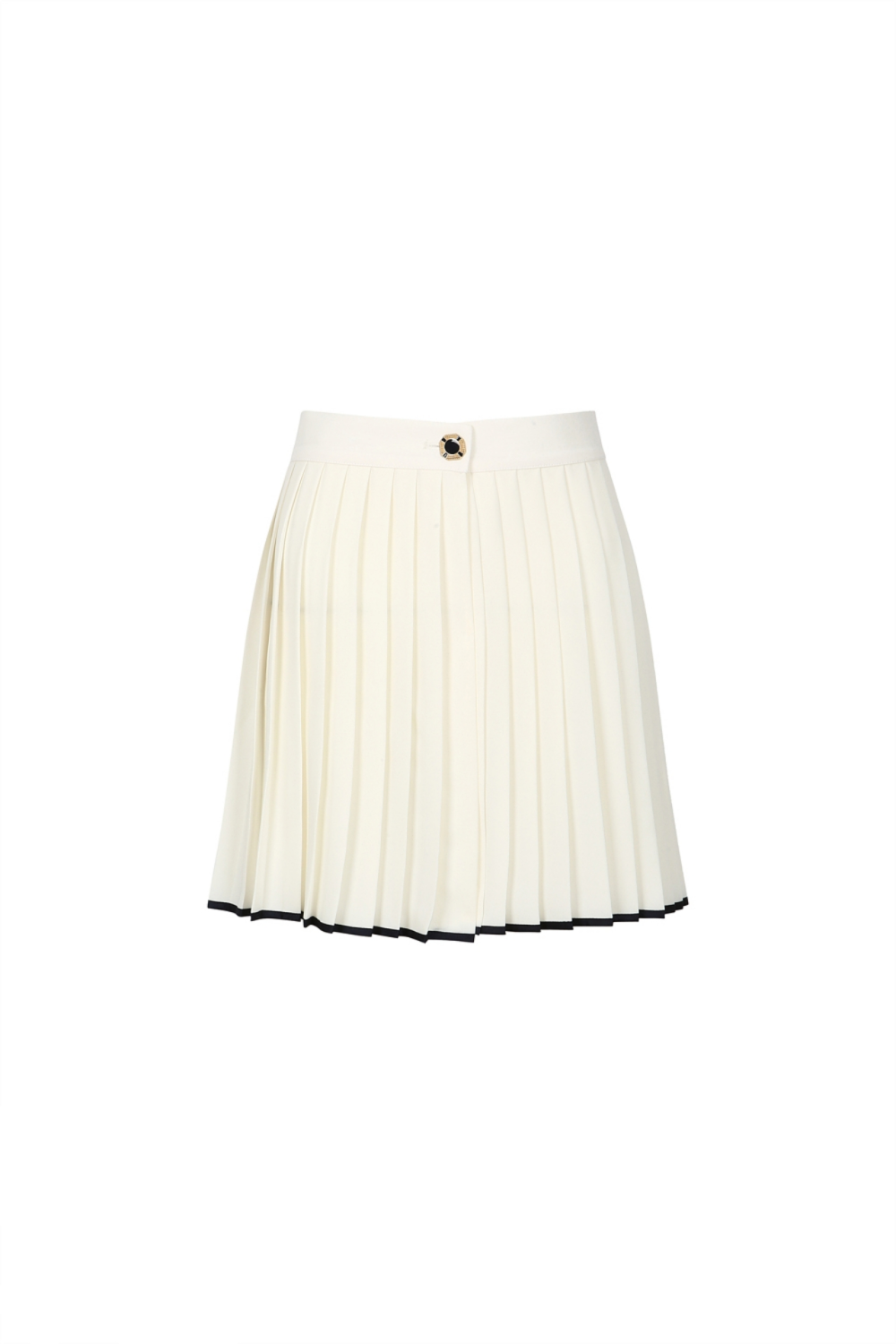 Pleated belt Skirt with Vintage button -Can be layered with the Jacket (21SAC003IV)