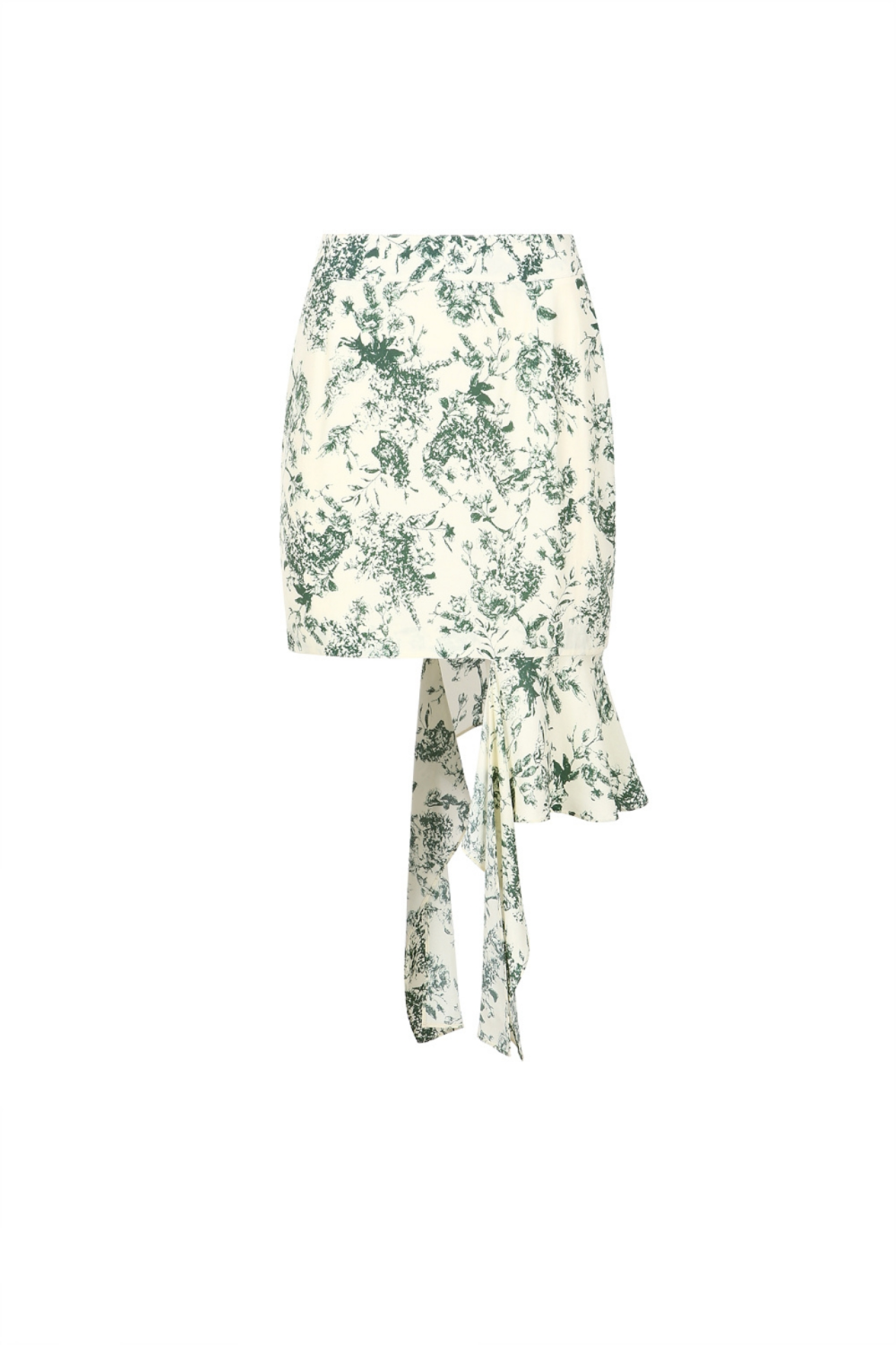 Hem-line Shirred detail Skirt (21SSK008GN)