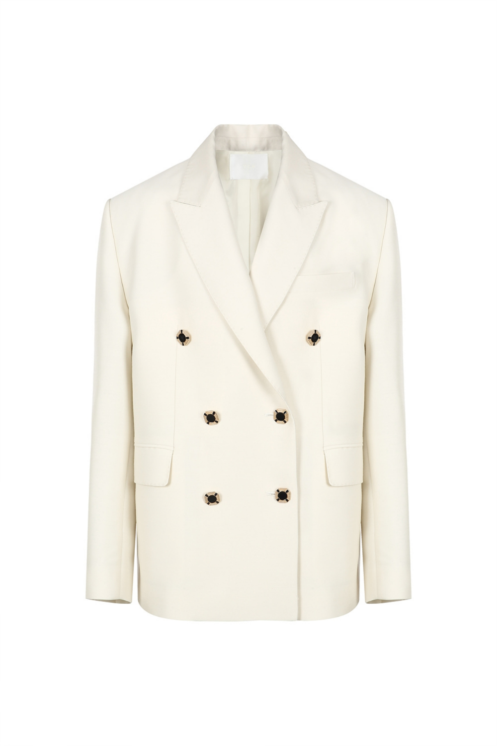 Double-breasted Vintage button Jacket (21SJK016IV)