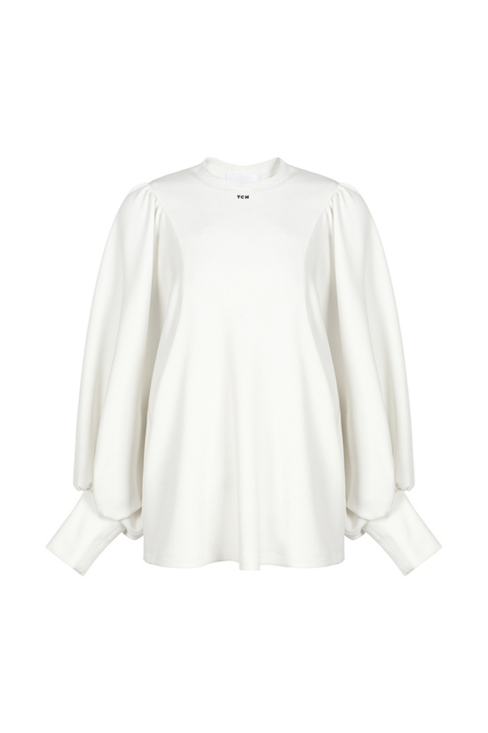 SHIRRED SLEEVE SWEATSHIRT (FW21TS005WH)