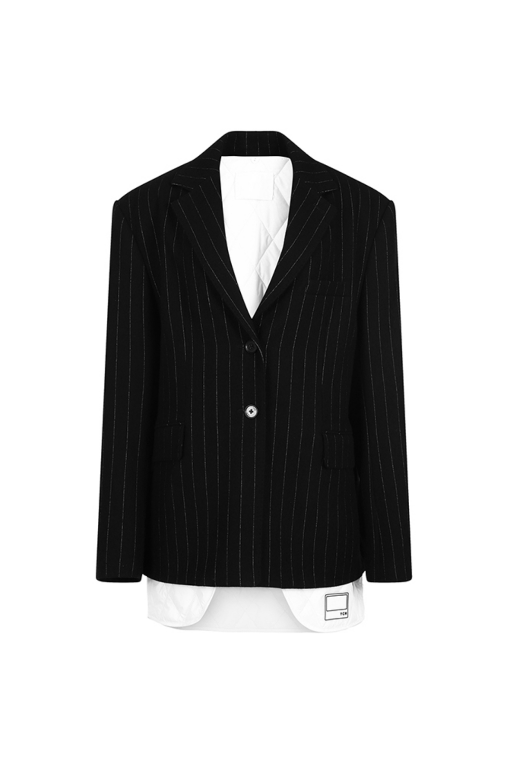 LAYERED WOOL-BLEND JACKET WITH ATTACHABLE INNER VEST (FW21JK005BK)